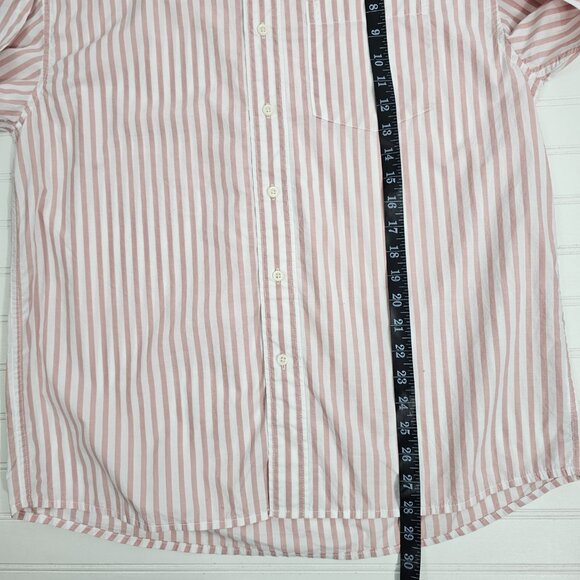 American Eagle Relaxed Fit Men's Pink Striped Button Down Shirt Size M - Picture 12 of 13
